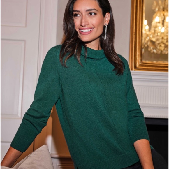 NWT Pure Collection 100% Cashmere Bardot Sweater Cinnamon Brown Size 18 - Picture 8 of 9